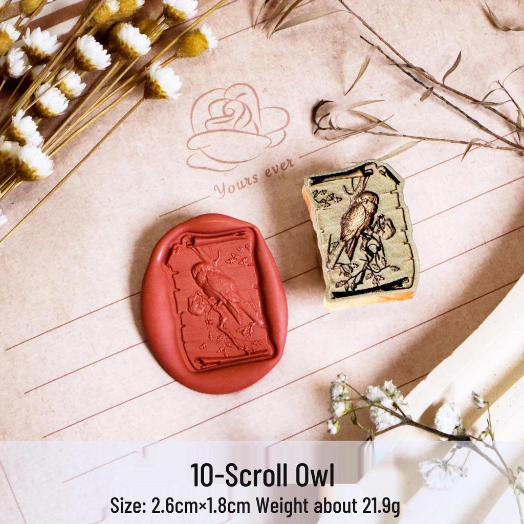 Three-Dimensional Engraved Brass Wax Seal Stamp Head with Frosted Irregular Multi-Layer Design