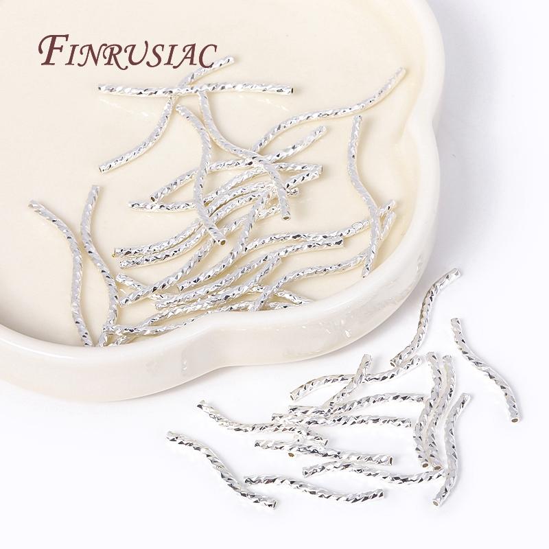 Handmade DIY Jewellery Findings Components 18K Gold Plated S Shape Curved Tube Brass Metal Twisted Tube Beads Connector