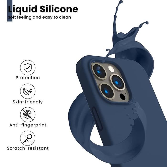 Case for iPhone 15 Pro - Silicone - Ultra Thin - Shockproof - Navy Blue - Flexible