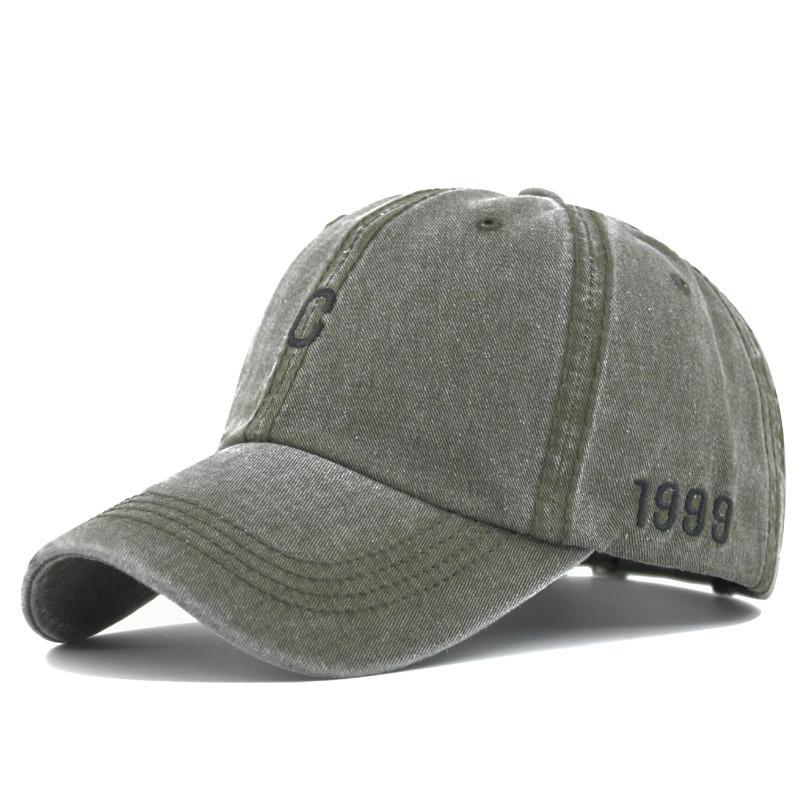 Cap Unisex Baseball Vintage Style Cotton With Embroidered Letter C Logo Hat Sun