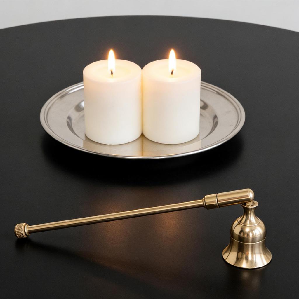 Candle Snuffer Small Bell-Shaped Home Decor Candle Wick Flame Extinguisher for Bathroom Restaurant Living Room Spa Room Bedside