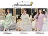 Jacquard Sweet Princess Long Sleeve Mid-Length Lazy Sleepdress, Plus Size, Spring & Autumn