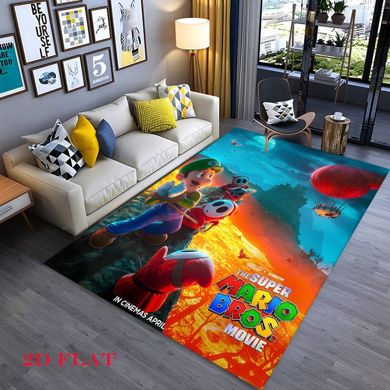 Super Mario Brothers Rug Carpet Home Decor Floor Mats Office Chair Cushion Room Gift