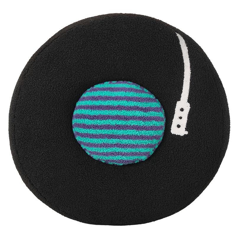 

Plush Record Player Pillow Round Soft Cushion Home Decor Gift For Music Lovers
