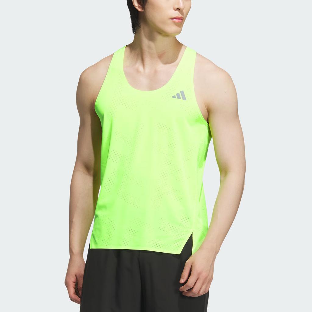 Adidas Running Tank Top Unisex Bright Lemon/Dark Silver Gray JZ2152-