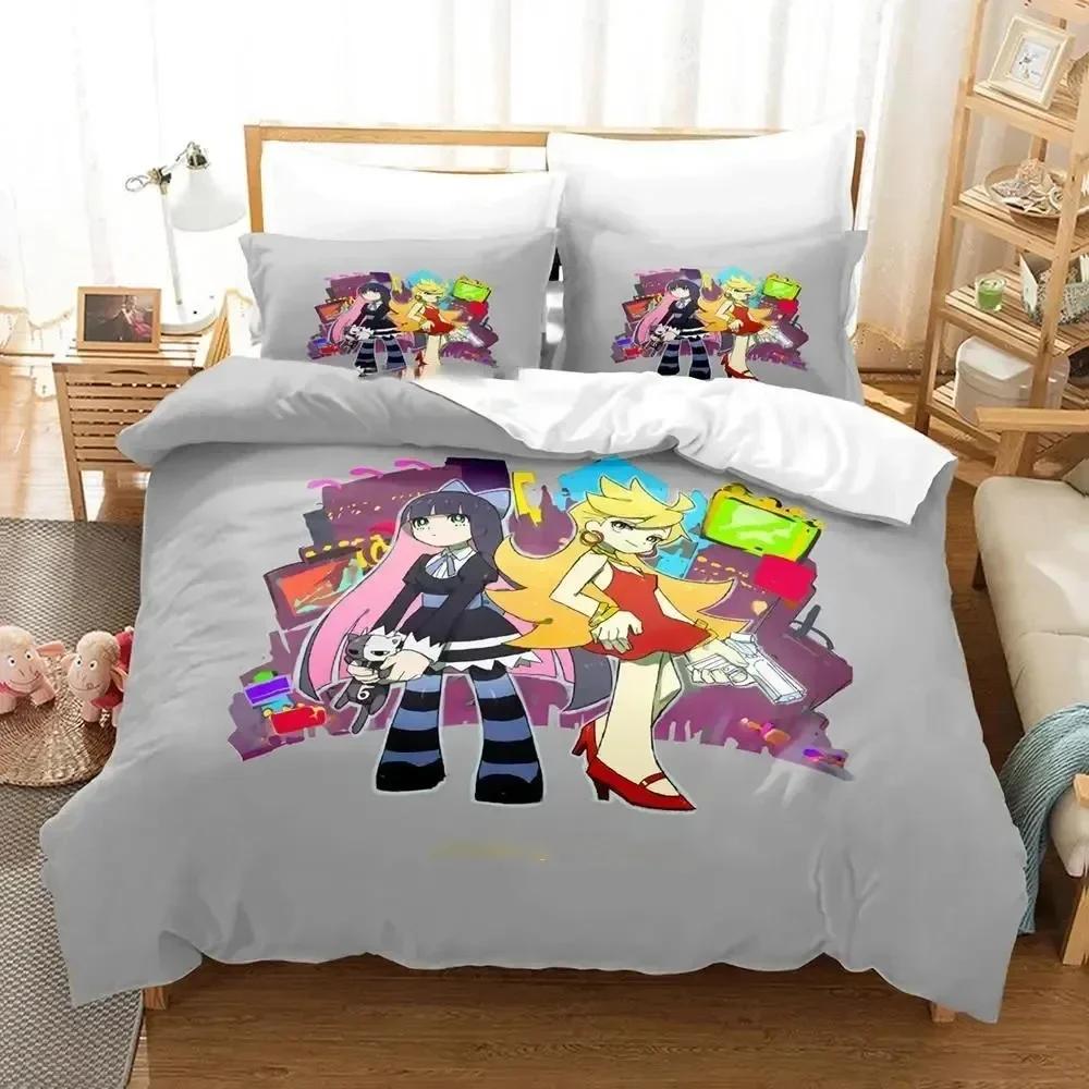 New 3D Print Anime Panty Stocking Comfortable Duvet Quilt Cover Pillowcase Bedding Set Children Bedroom Decoration Home Textile
