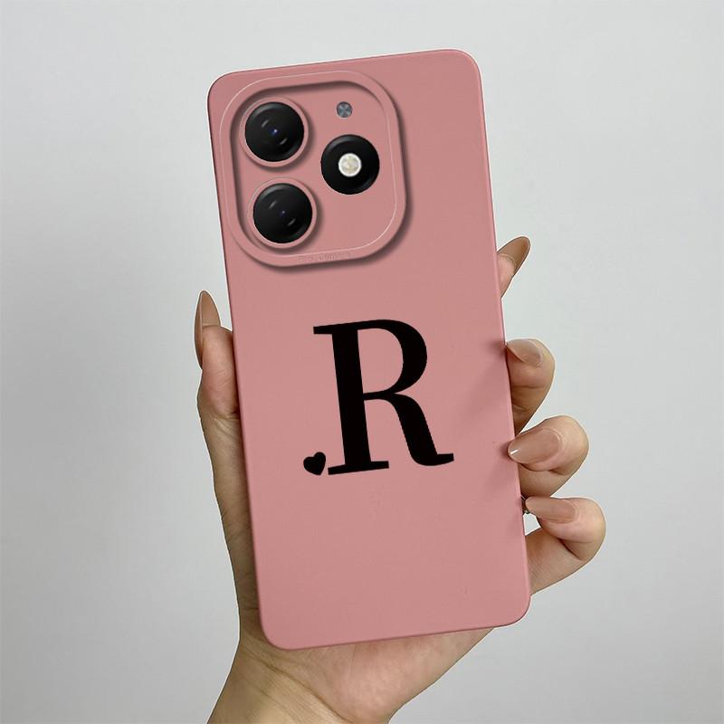 For Tecno Spark 20 Pro Case Tecno Spark 20 Phone Case Tecno Spark 20C BG7n BG7 KJ5 KJ6 Cute Initial Letters Matte TPU Soft Cover