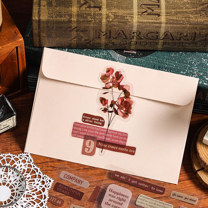 Innisfree Retro Journal Heartfelt Words PET Sticker Pack - Waterproof DIY Letters