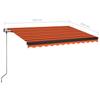 Automatic Awning with LED Lights and Wind Sensor 350x250 Cm Orange Brown
