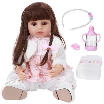 Vollkörper-Silikon-Simulations-Babypuppe Lebensechte Babypuppe Kinderspielzeug Geburtstagsgeschenk 55cm