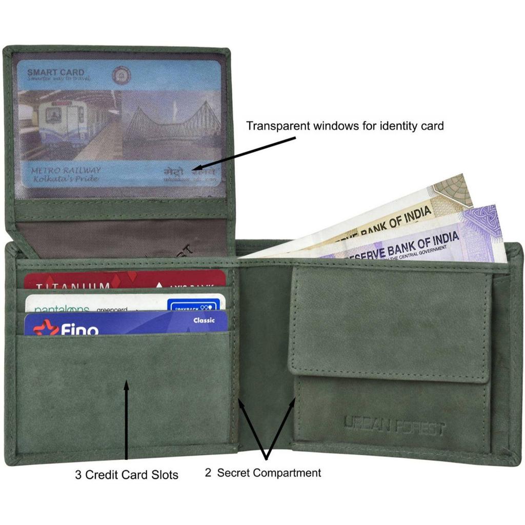 Men Casual Genuine Leather RFID Wallet - Regular Size  (6 Card Slots) Men Wallet