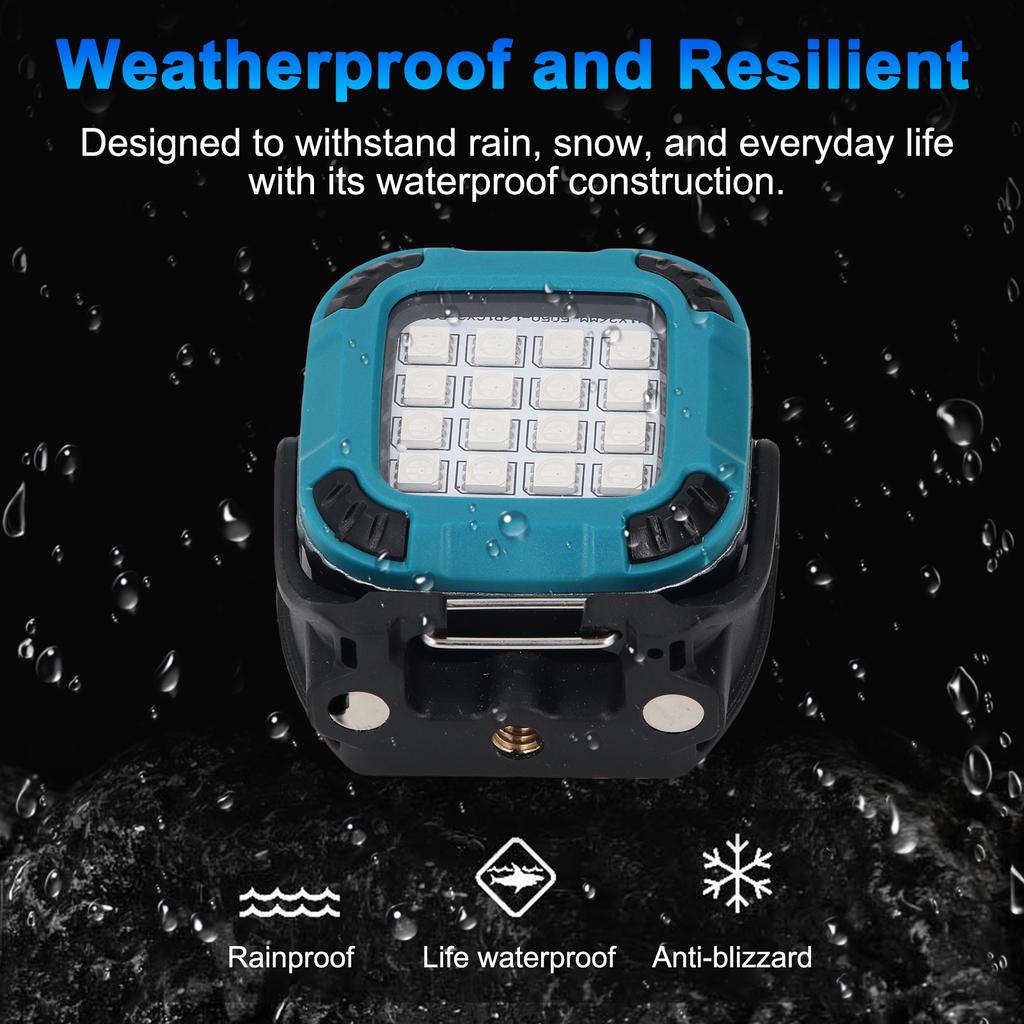 COB Magnetische Arbeitsleuchte, USB Wiederaufladbare LED Campinglampe 8 Farbmodi, 360 Grad Drehbar, Faltbar