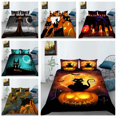 Halloween Home Bedding Duvet Cover and Pillowcase AU/EU/US Single/double Bed Full Size Soft Comfortable Duvet Cover Home Decoration