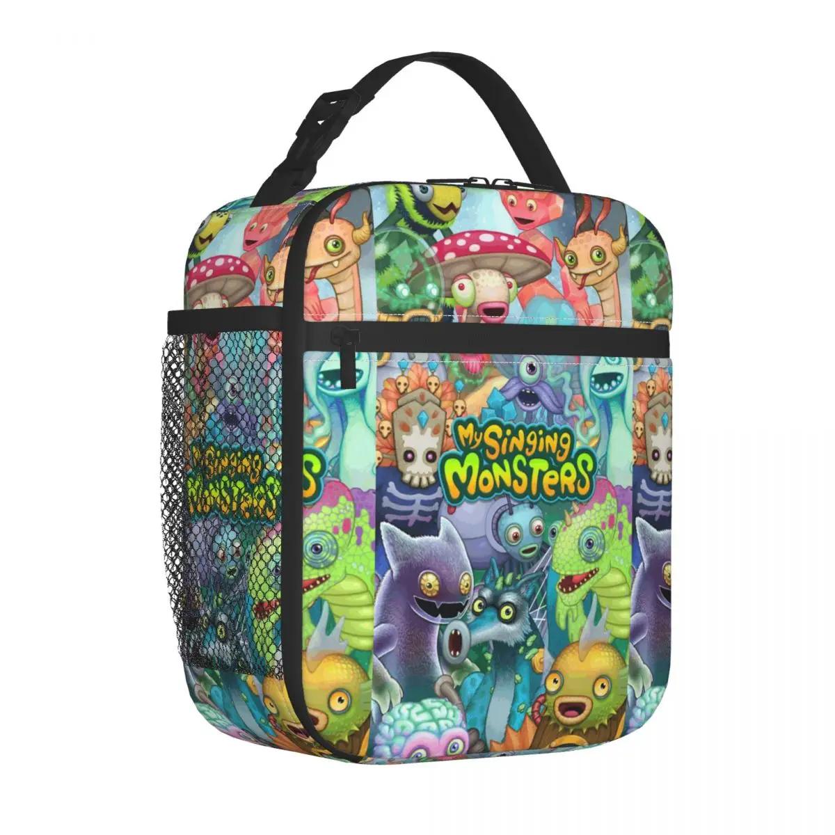 

Мои поющие монстры игровые аксессуары изолированный ланч-бокс школьный контейнер для еды многоразовый новый термохолодильник коробка для бенто 26x21x11CM белый