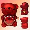 Cute Bear Shape Jewelry Box Romantic Jewelry Display Box Rose Bear Gifts Box  Anniversary Present