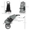 3-in-1 Shopping Trolley Shopping Cart Bike Trailer Hand Truck, 53 X 43 X 110cm, Gray+Silver