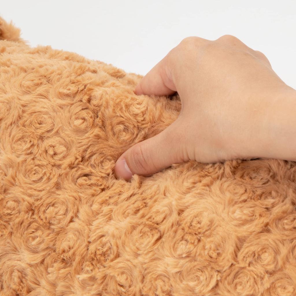 Livheart Sleepy Animals Toy Poodle Medium Size Fluffy and Squishy Plush Dog Body Gift Mocha, (Approx. 53cm), Pillow, 85450-15