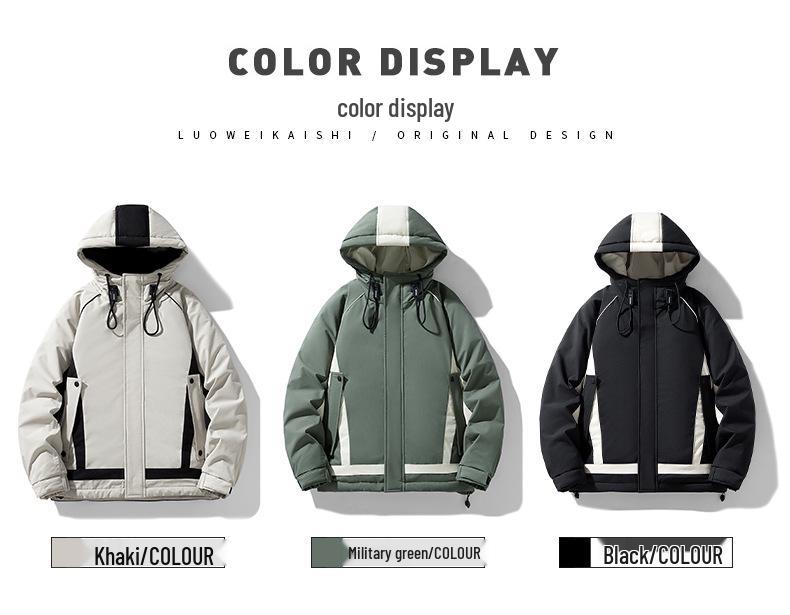 Men's 2025 Warm Hooded Down Jacket - Loose Fit Winter Top