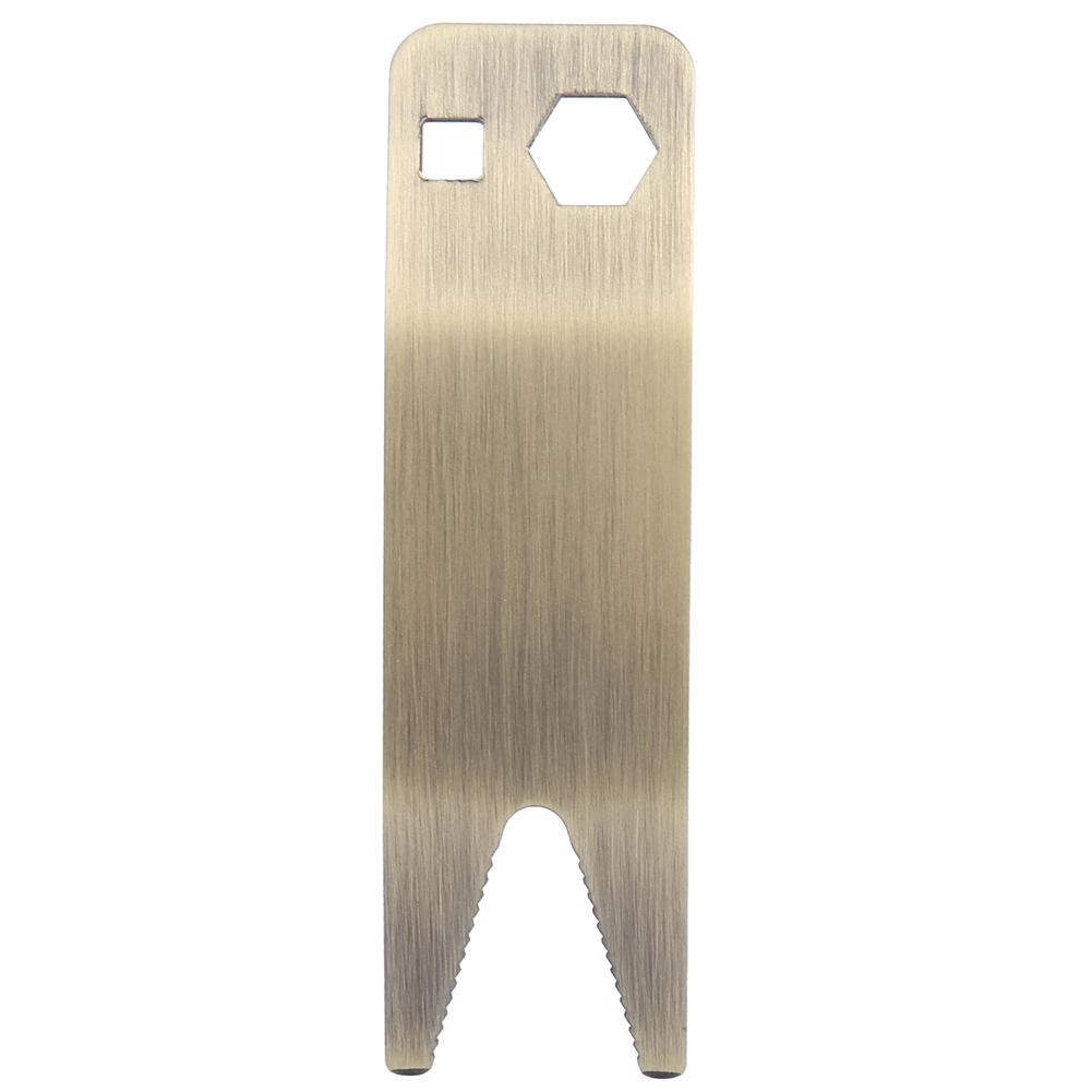 

Electric Guitar Bass Stainless Steel MultiTool Spanner Wrench Knob Tuner Bushing(Gold)