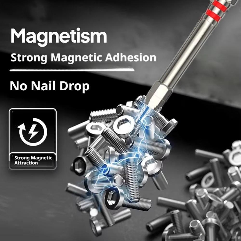 3/6PCS Strong Magnetism Magnetic Batch Head Hex Shank Screwdriver Bits For Impact Drill