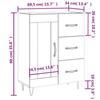 VidaXL Buffet noir 69,5x34x90 cm bois d'ingénierie 830253