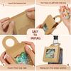 25Pcs Kraft Paper Wine Bottle Box with Window Handles Hanging Foldable Gift Wine Boxes for Decoration Bottle Hanger Favor Box Mini Charcuterie Boxes