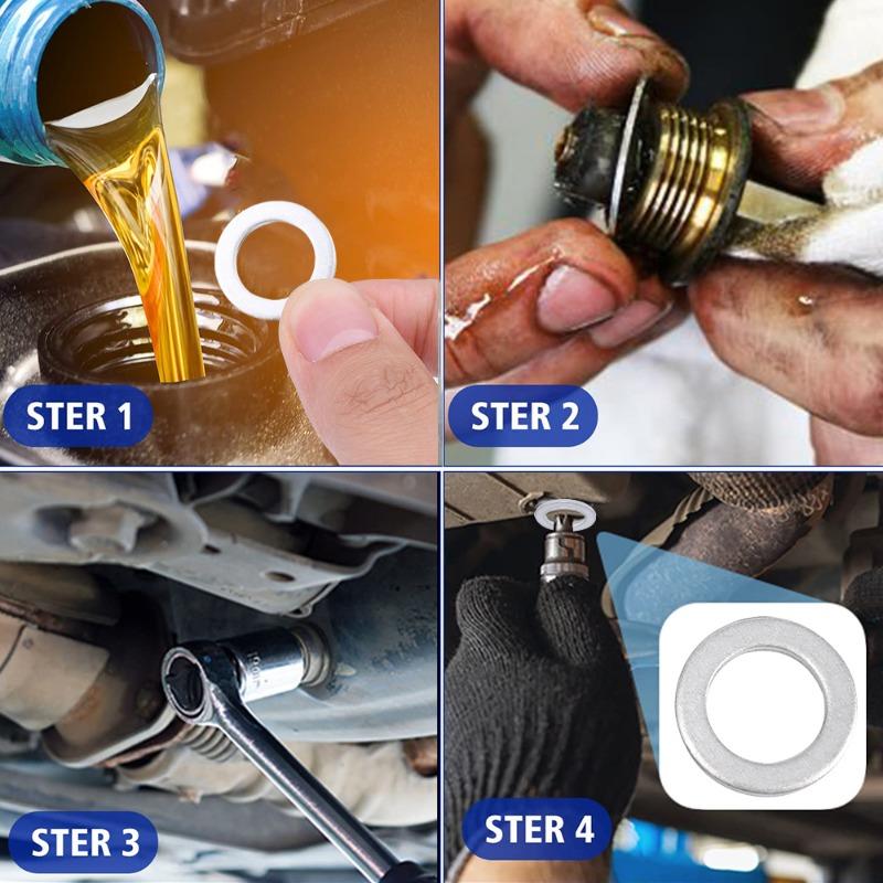 For Honda Accord Civic CRV CRZ HRV Acura 14MM Oil Drain Plug Crush Washer Gasket 9410914000 94109-14000 94109 14000 Fit2006-2018