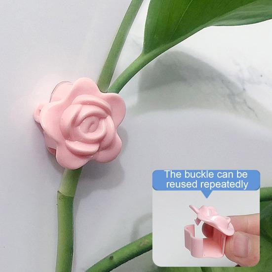 50 stk Plantestammeholder Roseformet veggklatreplante vinrankeholder Veggmontert Gjenbrukbare vinrankefesteklemmer for innendørs utendørsplanter