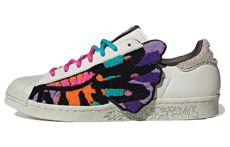Adidas Originals Superstar 80s X Han Meilin White Black Pink ID4386 35.5