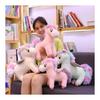 Wnbsiue Rainbow Wing Unicorn Plush Giant Toy Stuffed Animal Doll Fluffy Hair Fly Horse Kids Children 50 cm White Pink