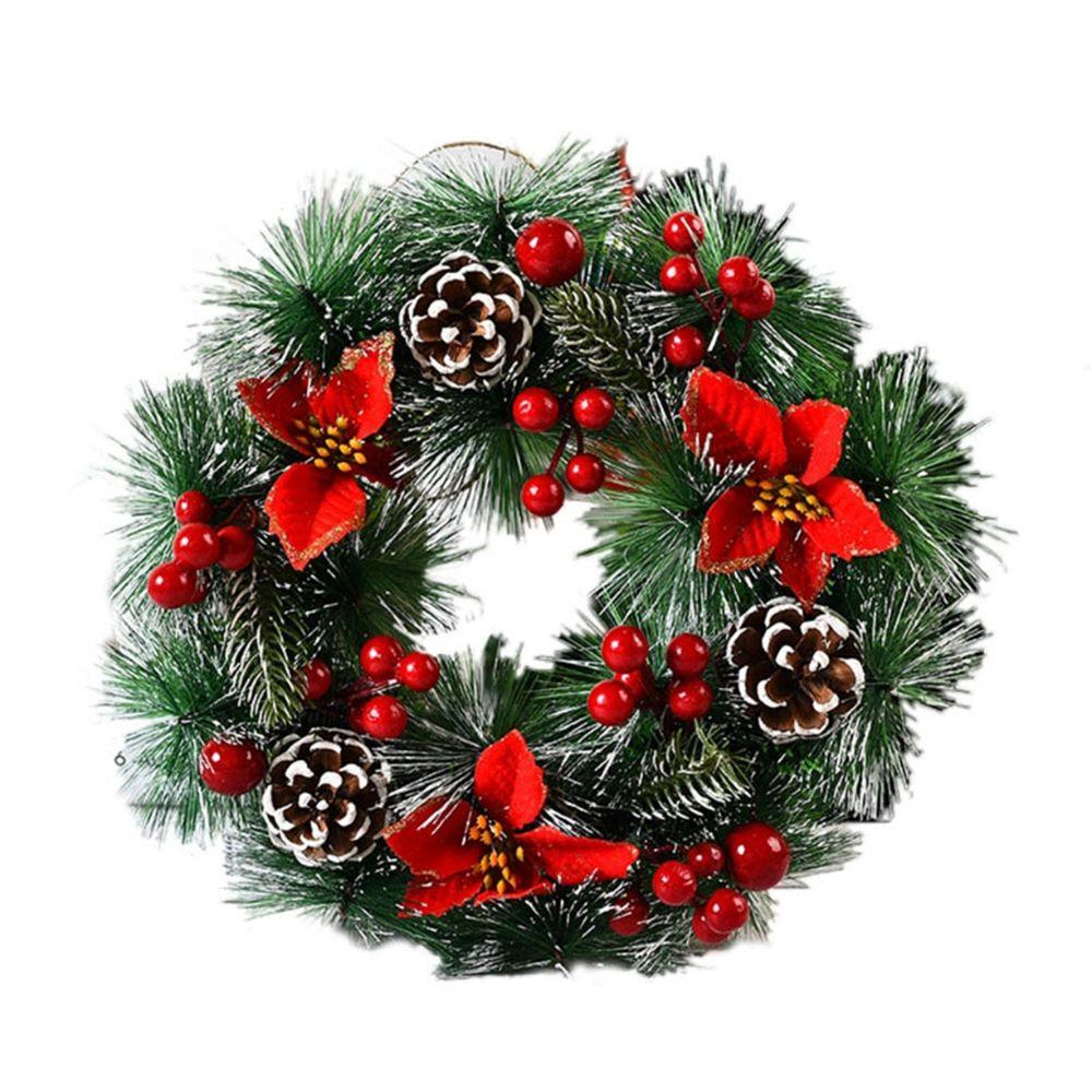 Ornament Red Berry Large Winter Snowflake Christmas Wreath Christmas Decor Garland Berry Wreath