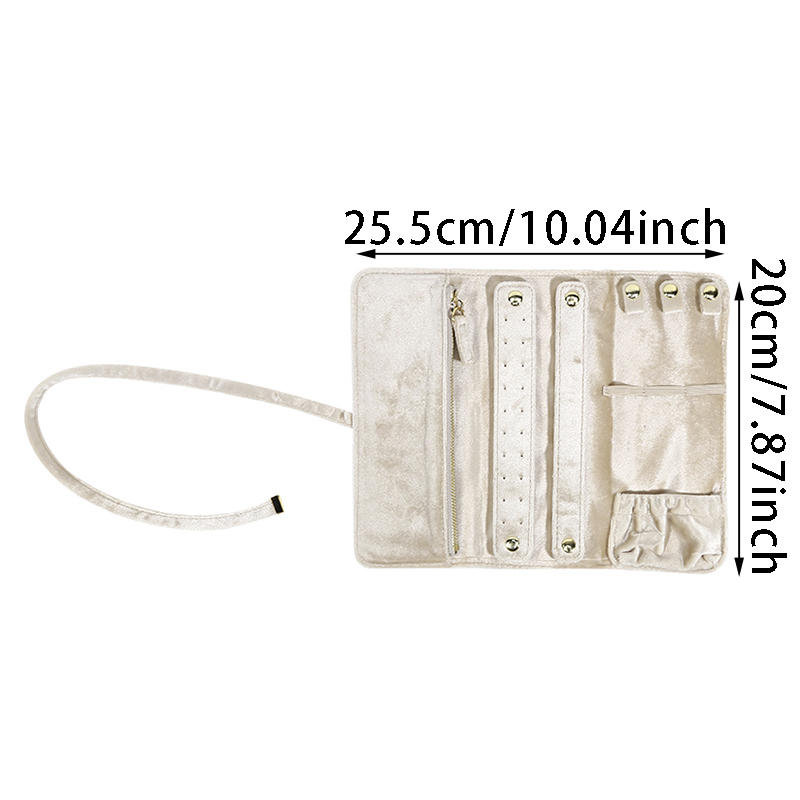 Borsa Portagioie in Velluto Borsa Porta Collane Orecchini Anelli Organizer Morbido Portagioie Portatile da Viaggio Casa