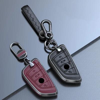 Zinklegering Koeienhuid Autosleutelhoes voor BMW X1 X3 X5 X6 X7 1 3 5 6 7 Serie F11 E46 G20 G30 G11 F15 F16 G01 G02 F48 F30 E90
