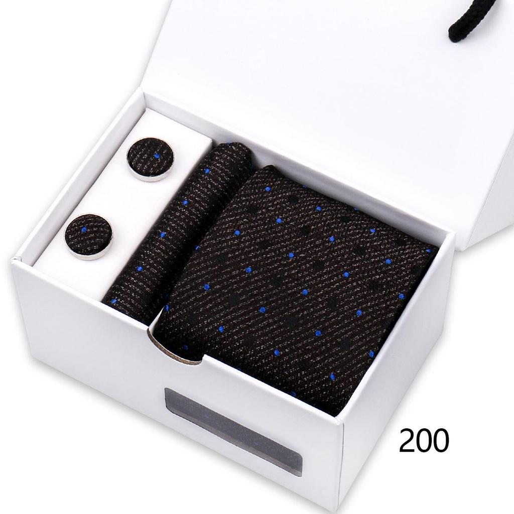 Men's High-End Polyester Tie & Pocket Square Set for Weddings and Formal Wear