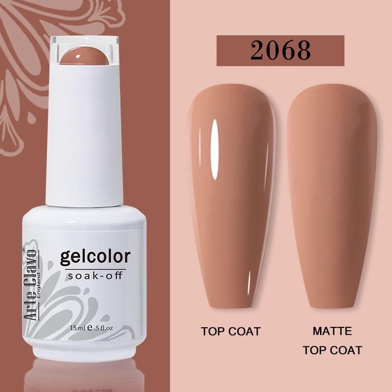 Arte Clavo Nail Gel Polish 15ml Soak Off Gel Varnish Colorful Glass Bottle Bright Color Glitter Varnish Nail Polish