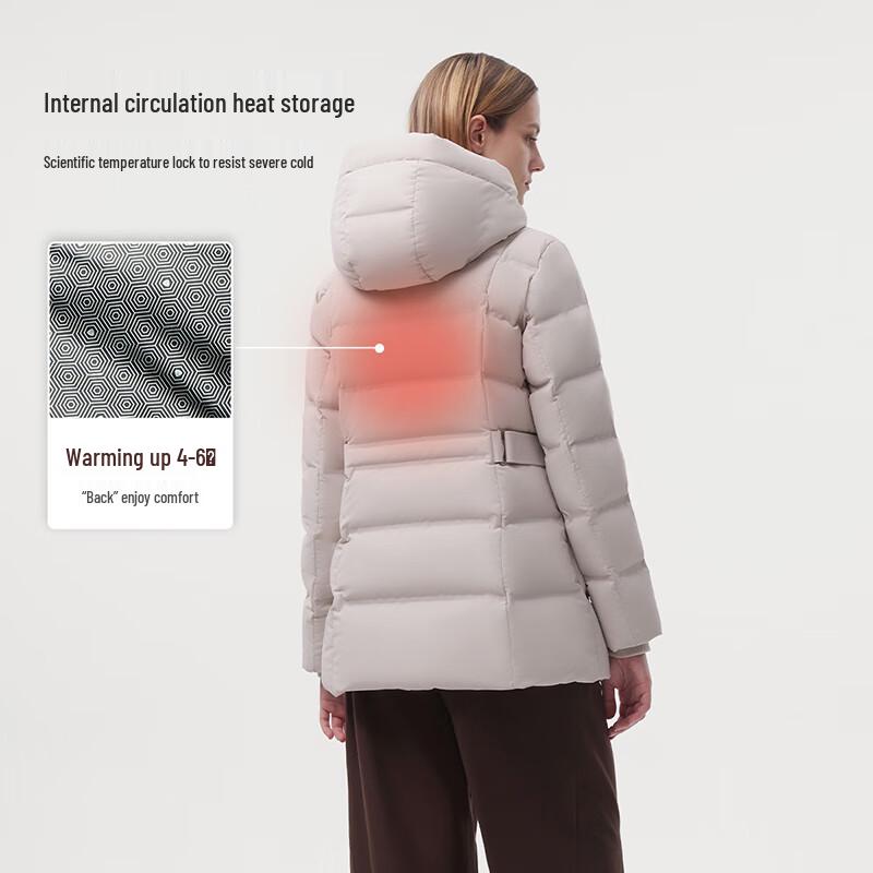 Tanboer Women's Short Hooded Goose Down Jacket 520396A