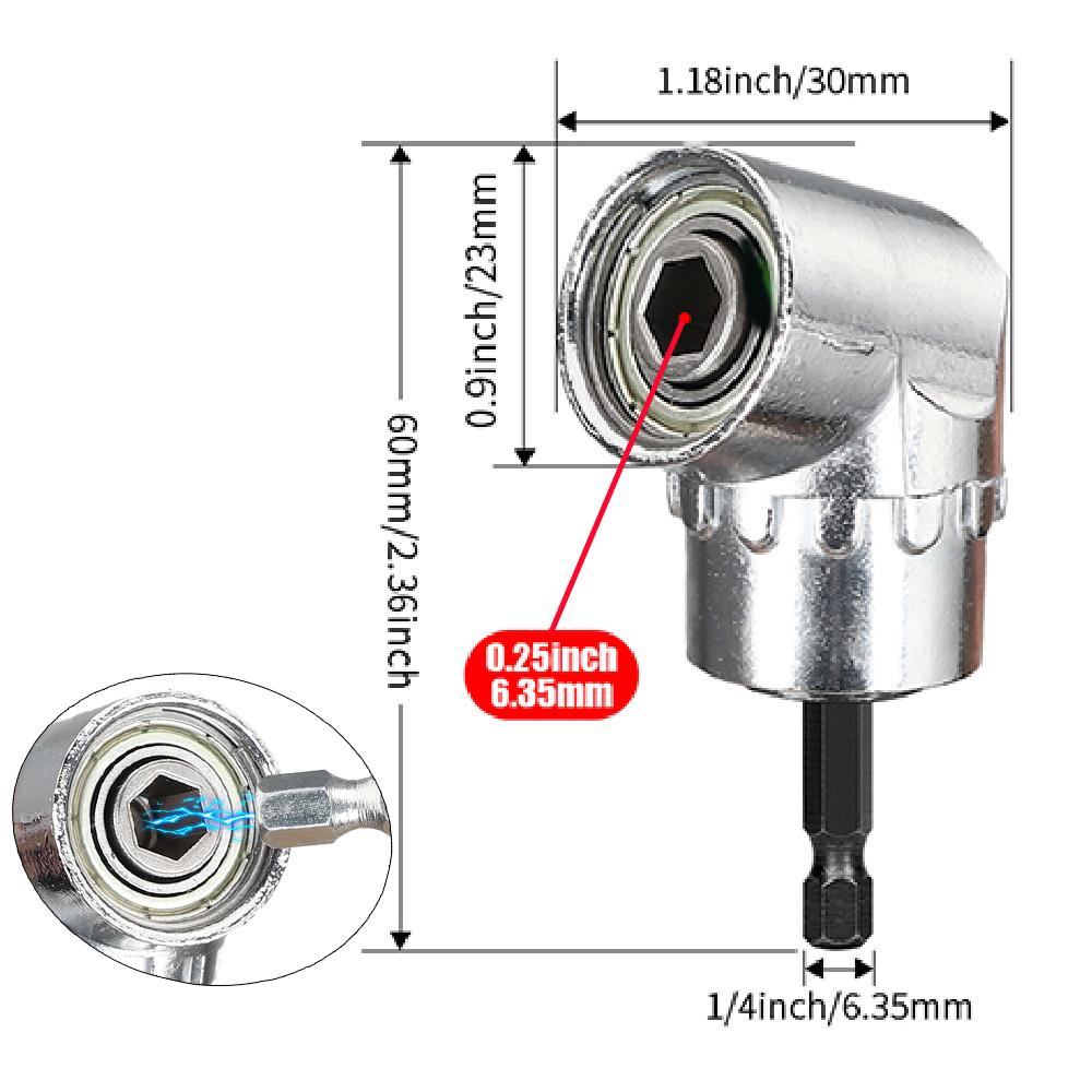 

Impact Grade Socket Adapter Power Hand Tool Part 105 Degree Angle Driver Extension Set Screwdriver Holder Extension Drill Bits