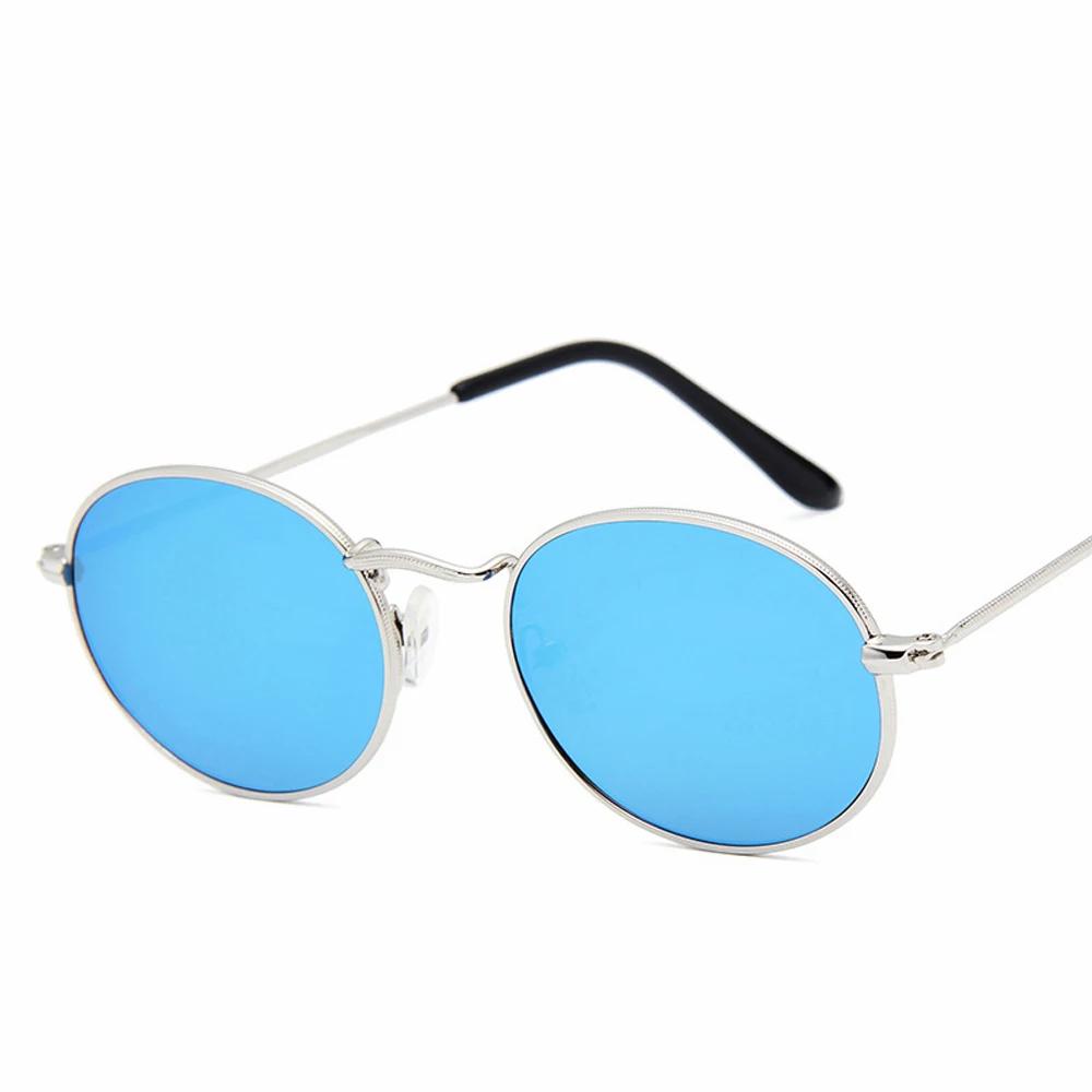 Stylish Durable High Quality UV Protection Classic Oval Sun Glasses Glasses with Mirrored Lenses for Men and Ladies
