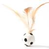3PCS Cat Toy Exercise Ball with Feathers Lightweight Bounce Ball Interactive Entertainment Toy for Cat Active