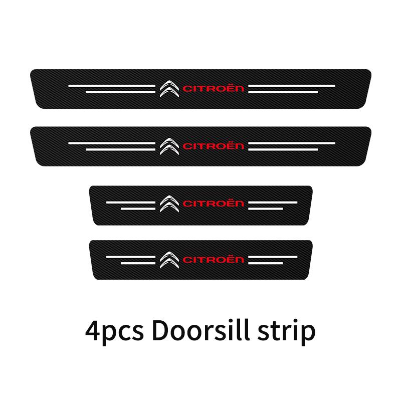 

4PCS Car Door Sill Protective Films Stickers For Citroen C3 C4 C5 C1 C2 Berlingo Celysee Xsara Picasso Aircross Auto Accessories