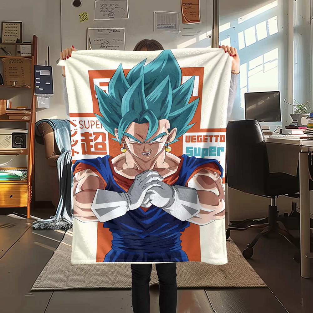 Dragon Ball character Print Flannel Blanket High quality Comfortable for All Seasons Home Decor Warmth and Comfort Perfect for Christmas Gifts 80cm x 120cm