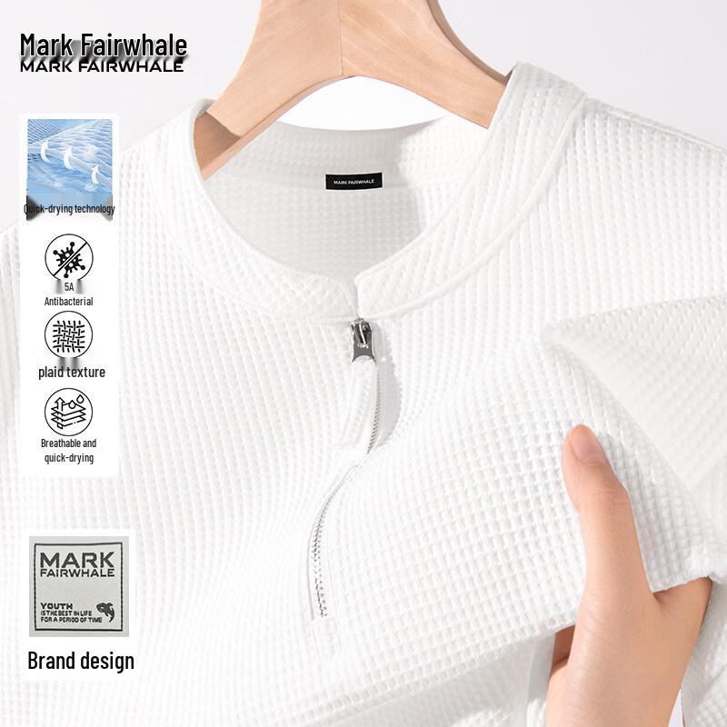 

Mark Fairwhale Men s Textured Quick-Dry Half-Zip T-Shirt 3XL