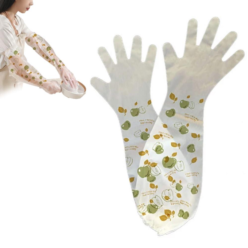 

10 шт. CPE Уборочные длинные перчатки Очень длинные Удлиненные перчатки для домашней работы для ресторана 10Pcs