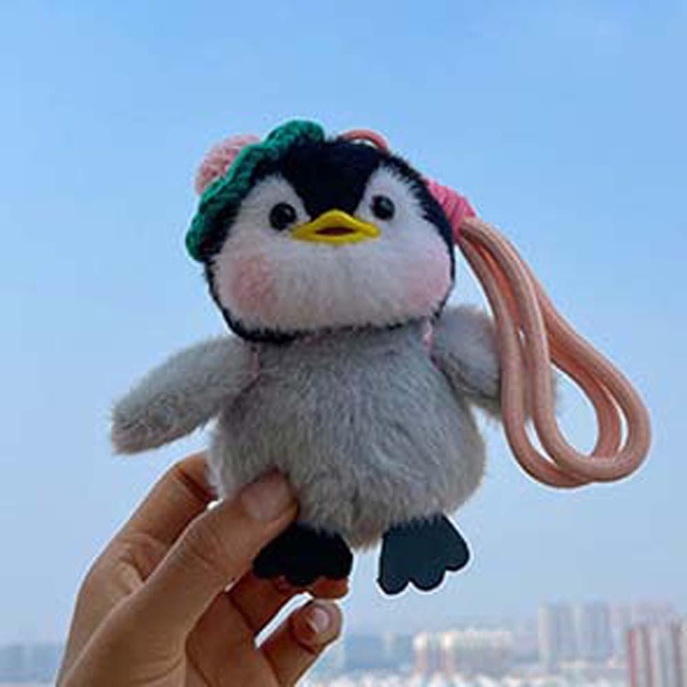 Funny Plush Penguin Pendant Ornament Cartoon Animal Keychain Kawaii Capybara Doll Key Ring  Friends