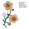 Brooch Pin Sparkling Rhinestones Inlaid Fine Craftsmanship Collar Pin Cardigan Hat Bag Clothing Decoration