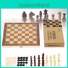 Classic Wooden Chess Board Game With Foldable Design Ideal For Kids And Adults Promoting Critical Thinking