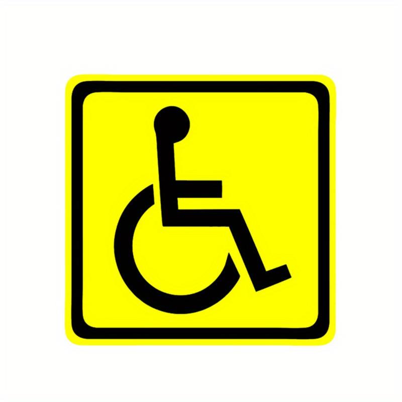 Wheelchair Accessible Decal Durable Vinyl, Perfect for Car Windows and Body, Blue with White Handicap Symbol, Accessibility Decals