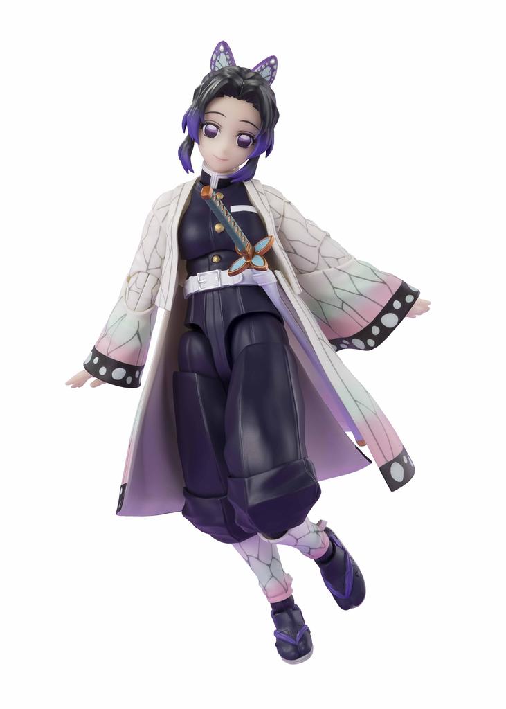 TAMASHII NATIONS SHFiguarts Tueur de démons: Kimetsu no Yaiba Shinobu Kocho approx. Figurine articulée peinte PVC & ABS 130 mm