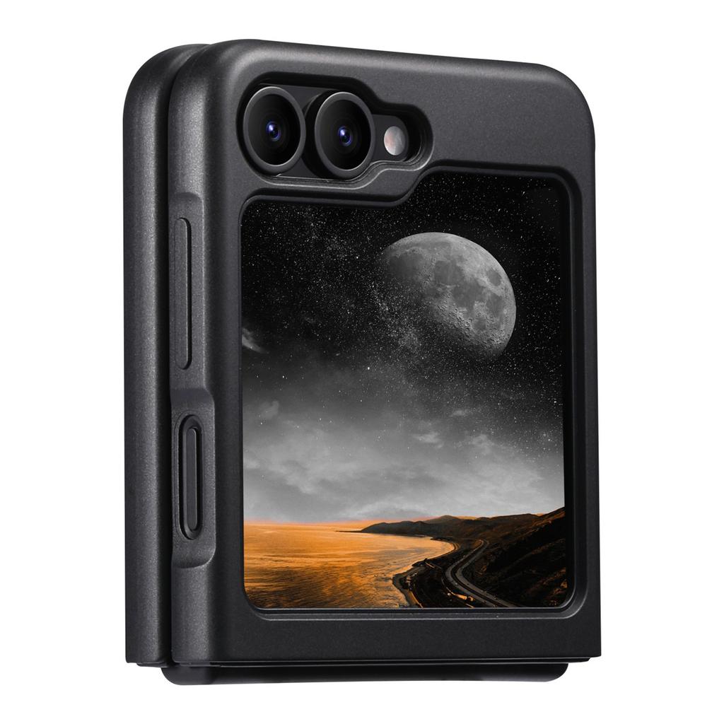 SUTENI G3 For Samsung Galaxy Z Flip7 FE 5G/Z Flip6 5G Magnetic Case Rotating Kickstand Carbon Fiber Texture Leather Phone Back Cover