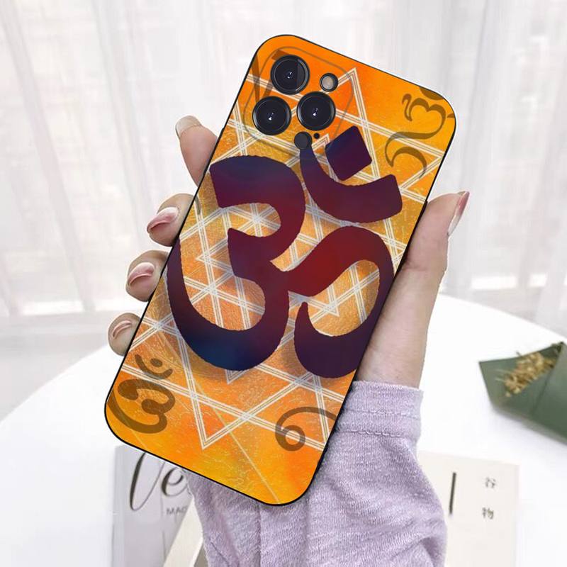 Husa de telefon Aum Om Yoga din silicon moale pentru iPhone 14 13 12 11 Pro Mini XS MAX 8 7 6 Plus X 2020 XR Shell